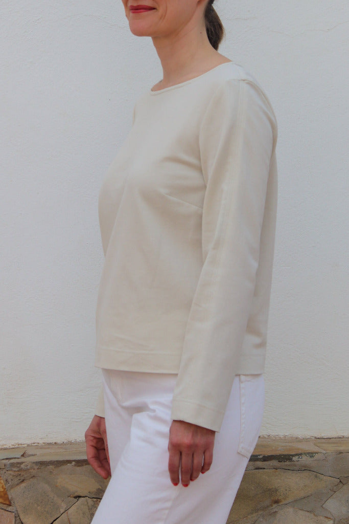 Shirt aus Bio-Baumwolle in Creme