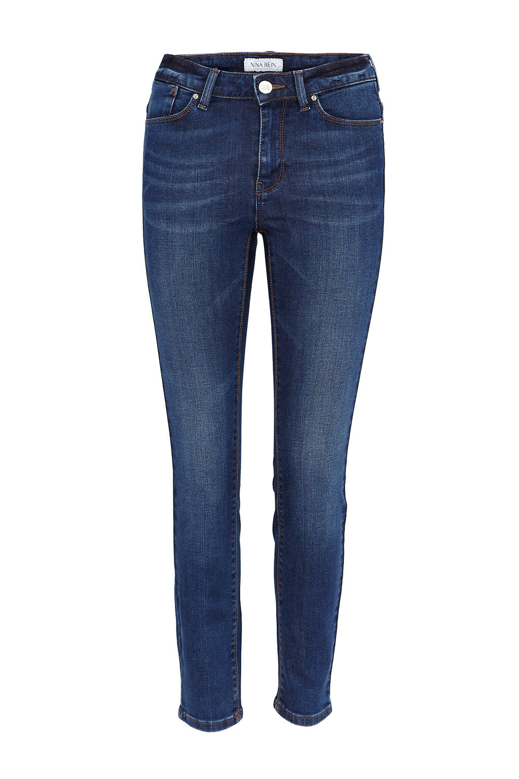 Jeans aus Bio-Baumwolle dunkelblau Damen eng